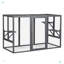 Cage à chat spacieuse en bois avec toit imperméable