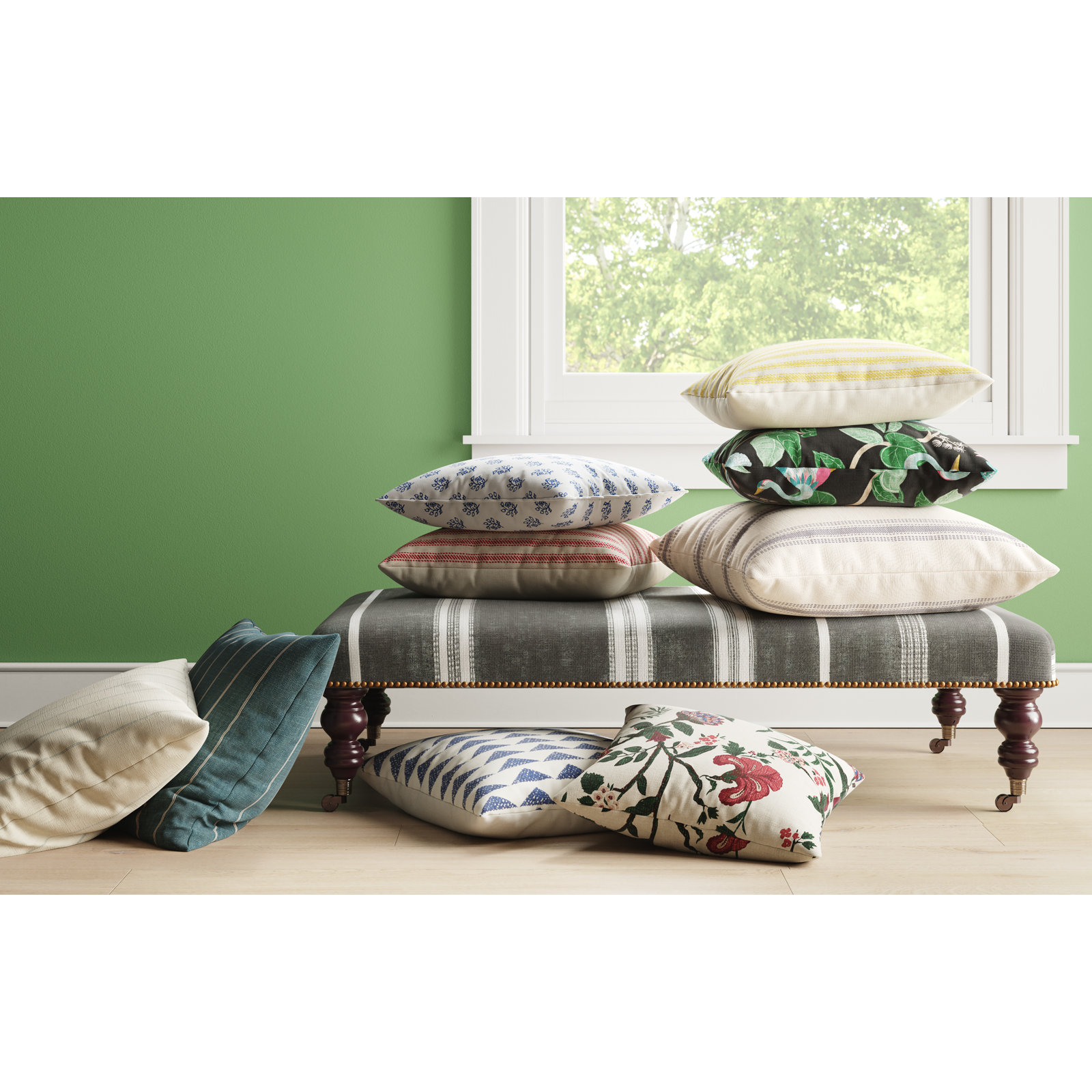 Clara Pillow Cover, Beige, Pillow Cover Only - No Insert, 18" x 18"