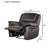 Black Transitional Manual Recliner - Pillow Arms, Welt Trim