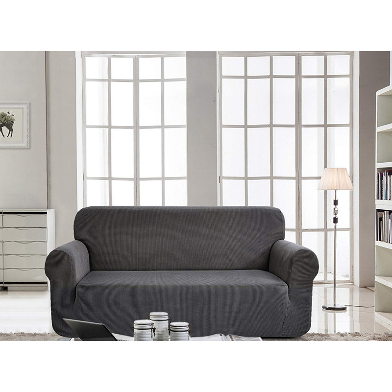 Housse pour causeuse à coussins carrés/rectangulaires, Gris, H 23 po x l 70 po x P 24 po