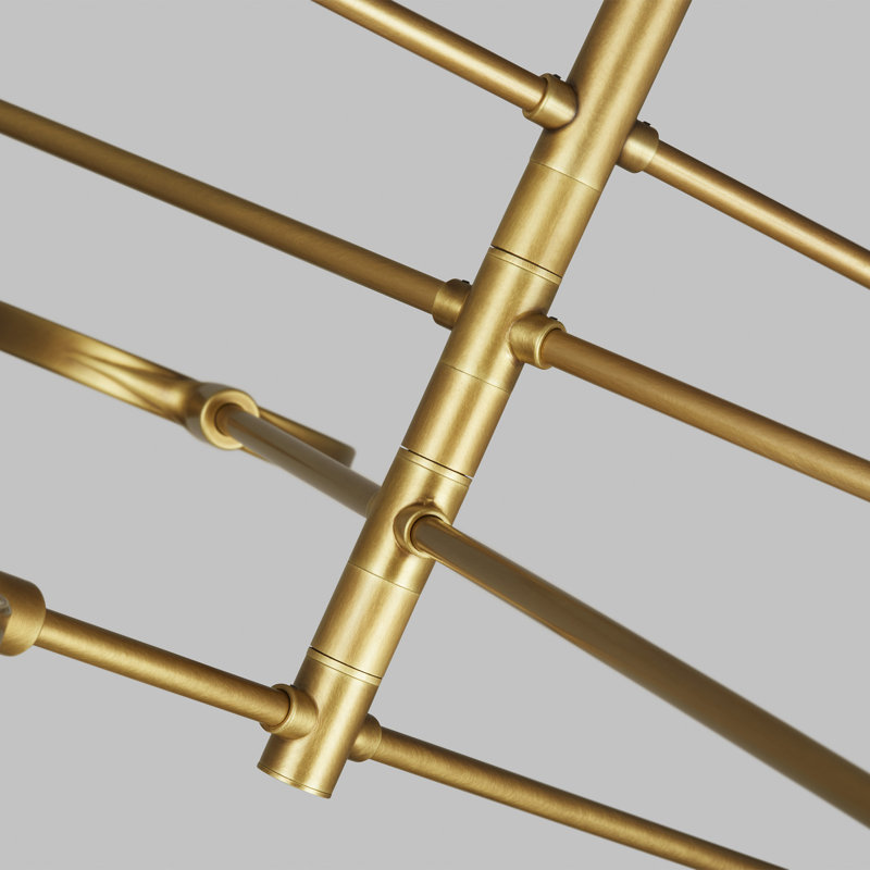 Spectica 8 Chandelier, Plated Brass