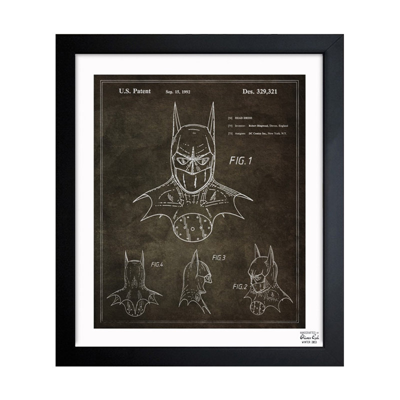 Batman - Impression sur toile encadrée, H 14 po x l 12 po