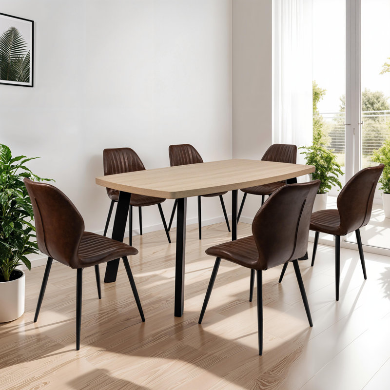 Birt Metal Base Dining Table