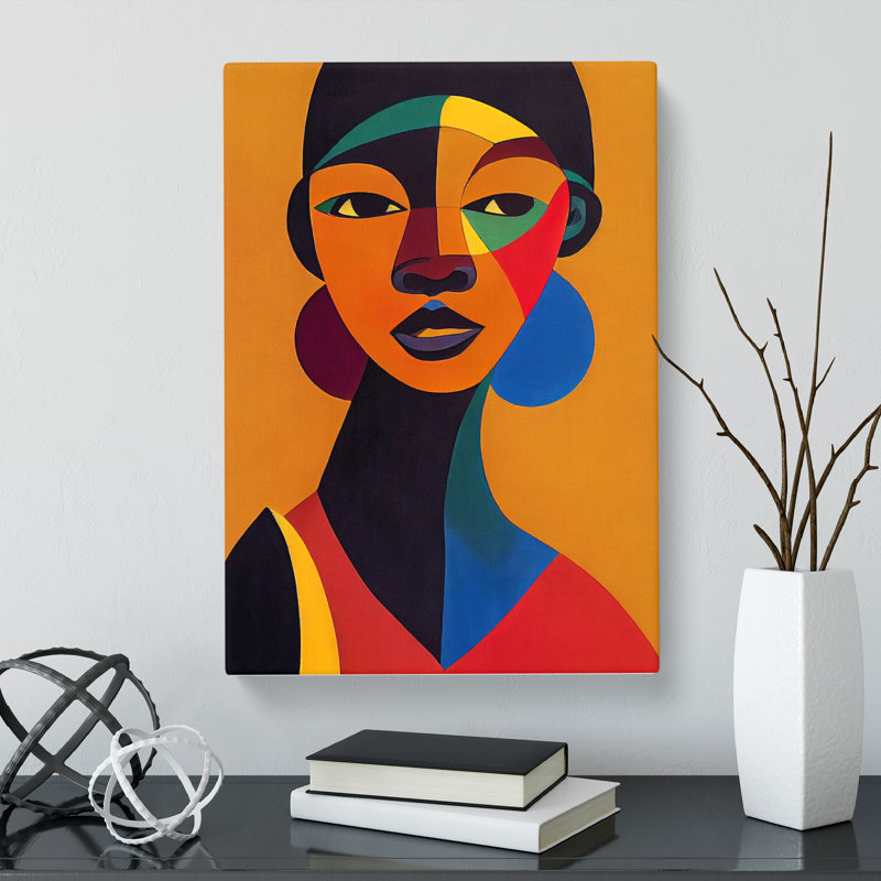 African Woman Cubism Vol.1 - Wrapped Canvas, 60cm H x 40cm W x 3cm D