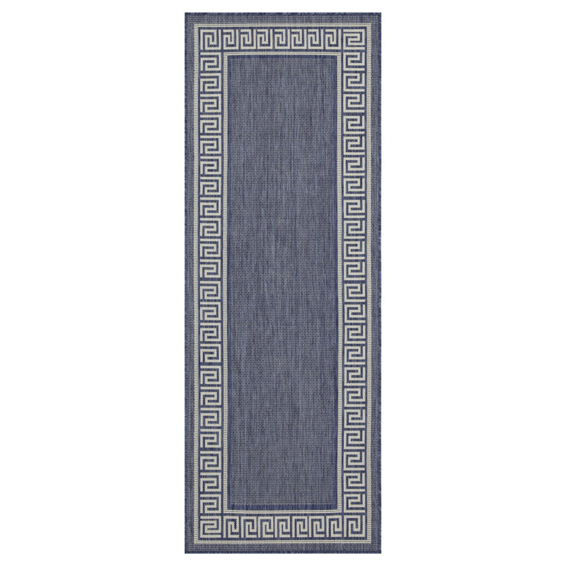 Sunshine Blue Indoor/Outdoor Area Rug, Rectangle 7'10" x 10'3"