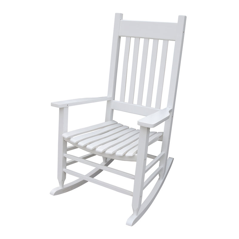 Chaise berçante en bois massif Albert