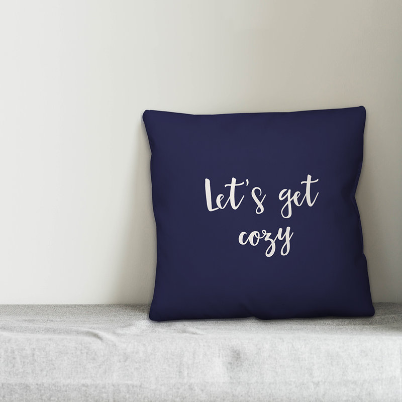 Reversible Throw Pillow, Navy, Throw Pillow