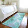 Machine Washable Indoor/Outdoor Xhevrie Teal Rug