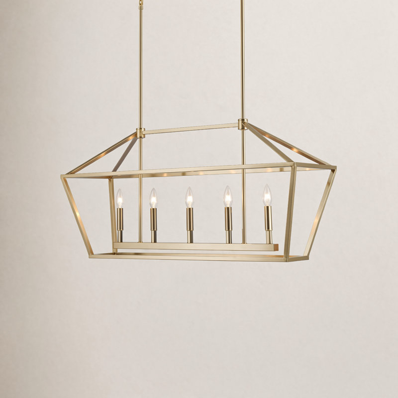 Glenhaven 5 - Light Kitchen Island Pendant, Modern Gold