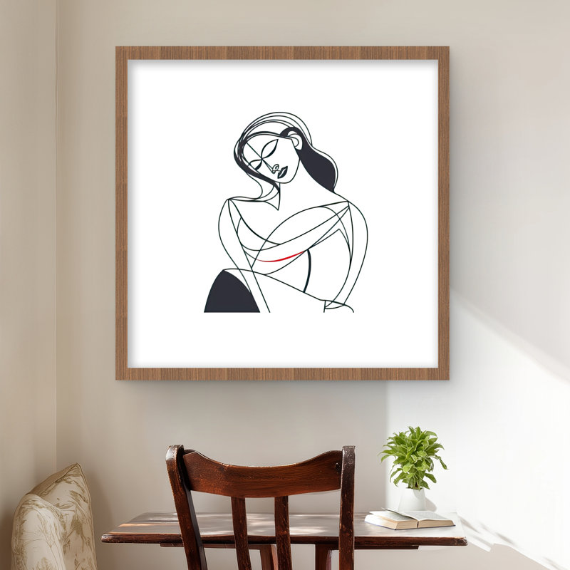 «A Mother's love», reproduction encadrée minimaliste de bureau, H 24 po x l 24 po, Brun