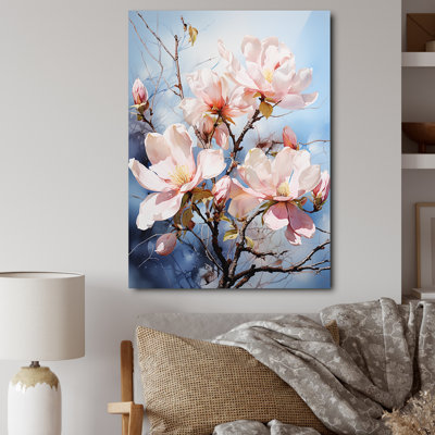 Blanc blanc rose Magnolias Magnolia Whispers II - imprimé