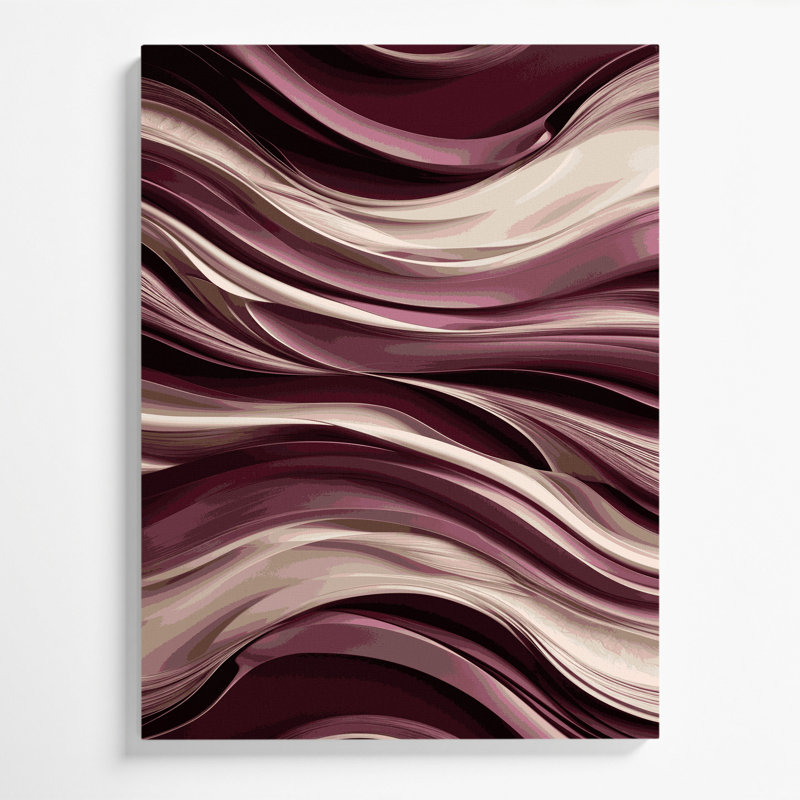 «Abstract Landscape 73», art mural sur toile rouge, H 24 po x l 20 po