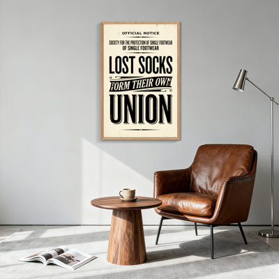 Lost Socks Canvas Wall Art Set Of 1