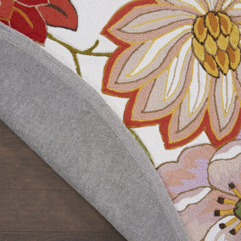 Asiha Floral Indoor Rug, Round 7'6"