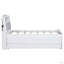 Lit plateforme avec tête de lit à DEL avec rangement, lit gigogne simple et 3 tiroirs (lit)-1470722755