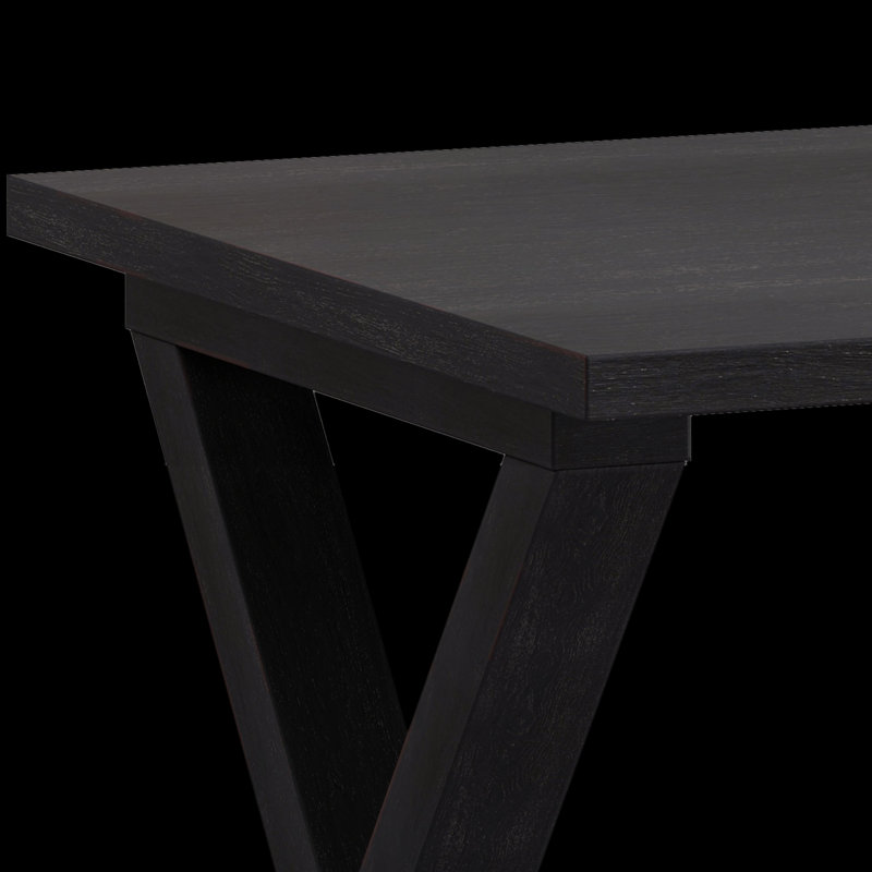 Table d'appoint, table de bout, table de chevet rectangulaire pour la maison, Noir