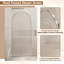 34"W x 78"H Fixed Framed Shower Screen Panel,3/8" Striped Fluted Glass and 304 Stainless Steel Frame-110369206