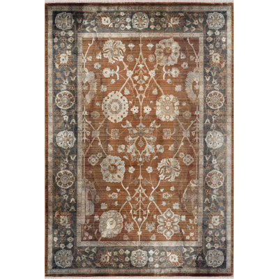 Anna Collection Floral Medallion Area Rug
