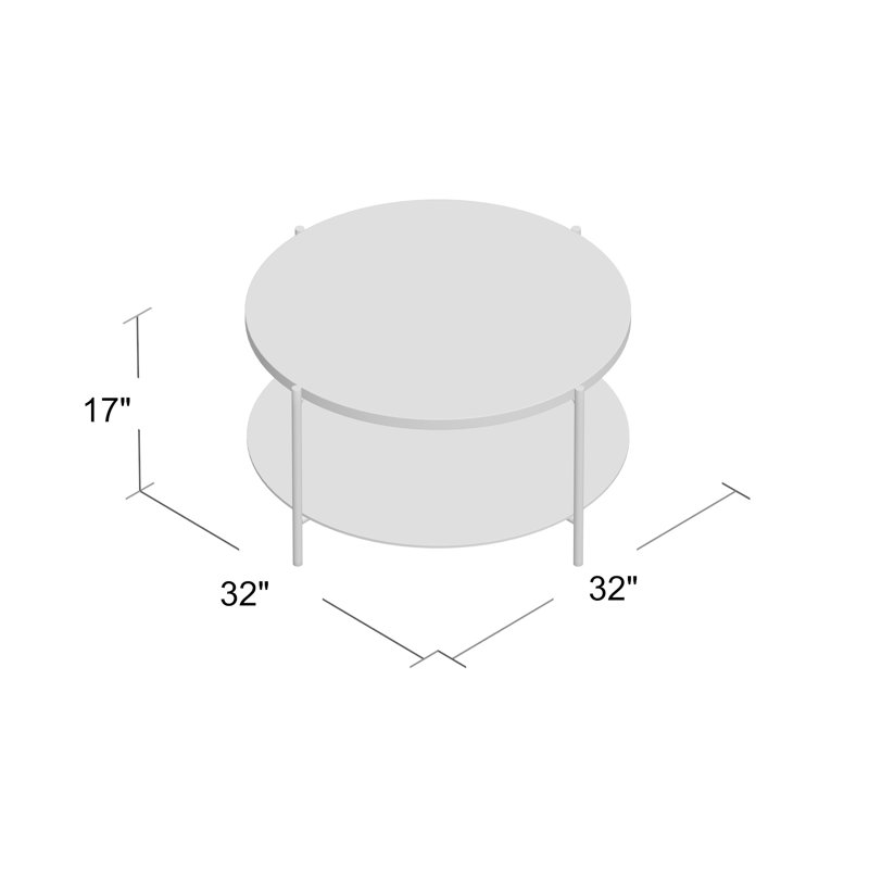 Seyhan Coffee Table, White Marble/Gold 