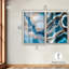 «Golden Geode Luxe Set Shadowbox», art mural bleu par Art Remedy-115200185-115200184