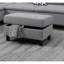 Canapé modulaire contemporain gris avec canapé moderne en tissu lin 4 pièces-1563985196