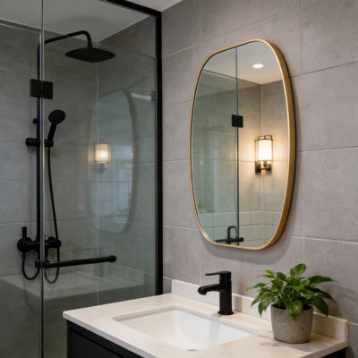 Miroir de salle de bain mural