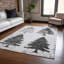 Tapis gris arbre de Noël lavable à la machine intérieur / extérieur Xhevrie-1909034948
