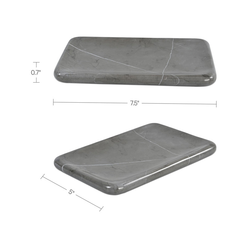 Petra Marble Catchall Voila Marble, Grey