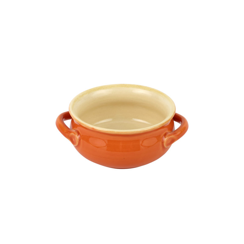 Italian Bakers Orange Small Handled Round Bakers