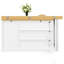 Extendable Sideboard & Dining Table Combo with LED Lighting, Push-to-Open Glass Display Cabinet, Space-Saving Design