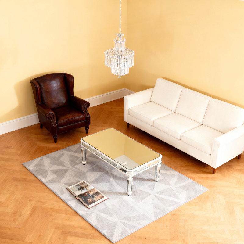 Silver Mirrored Coffee Table