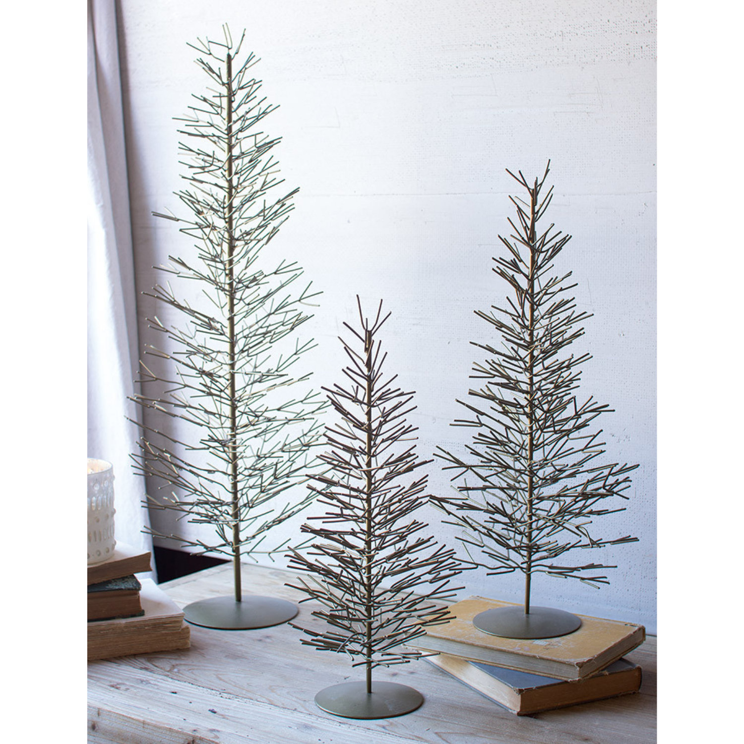 3-Piece Wire Tabletop Tree Set