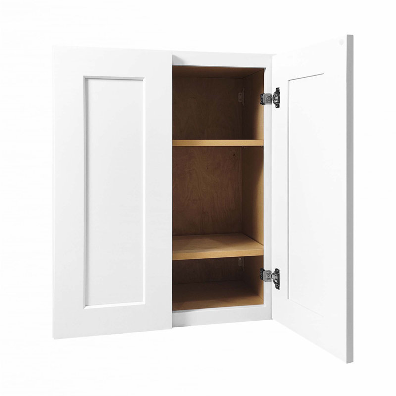 Solid Wood Double Door Wall Cabinet, 30" H x 24" W x 12" D