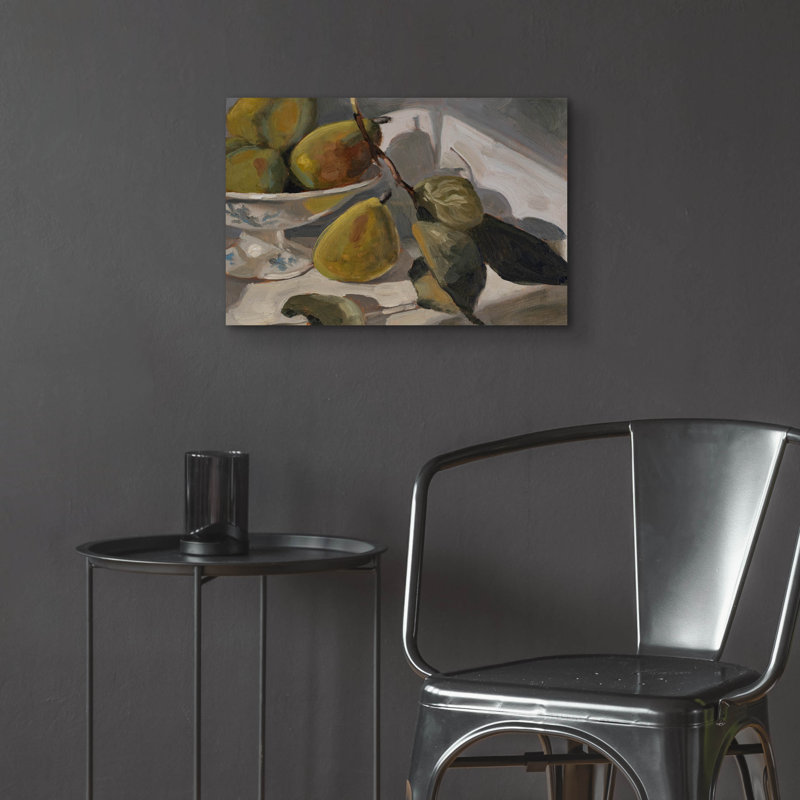  «Delightful Pears 1» par Marian Parsons, art mural en verre acrylique, 24 po x 16 po, H 16 po x l 24 po