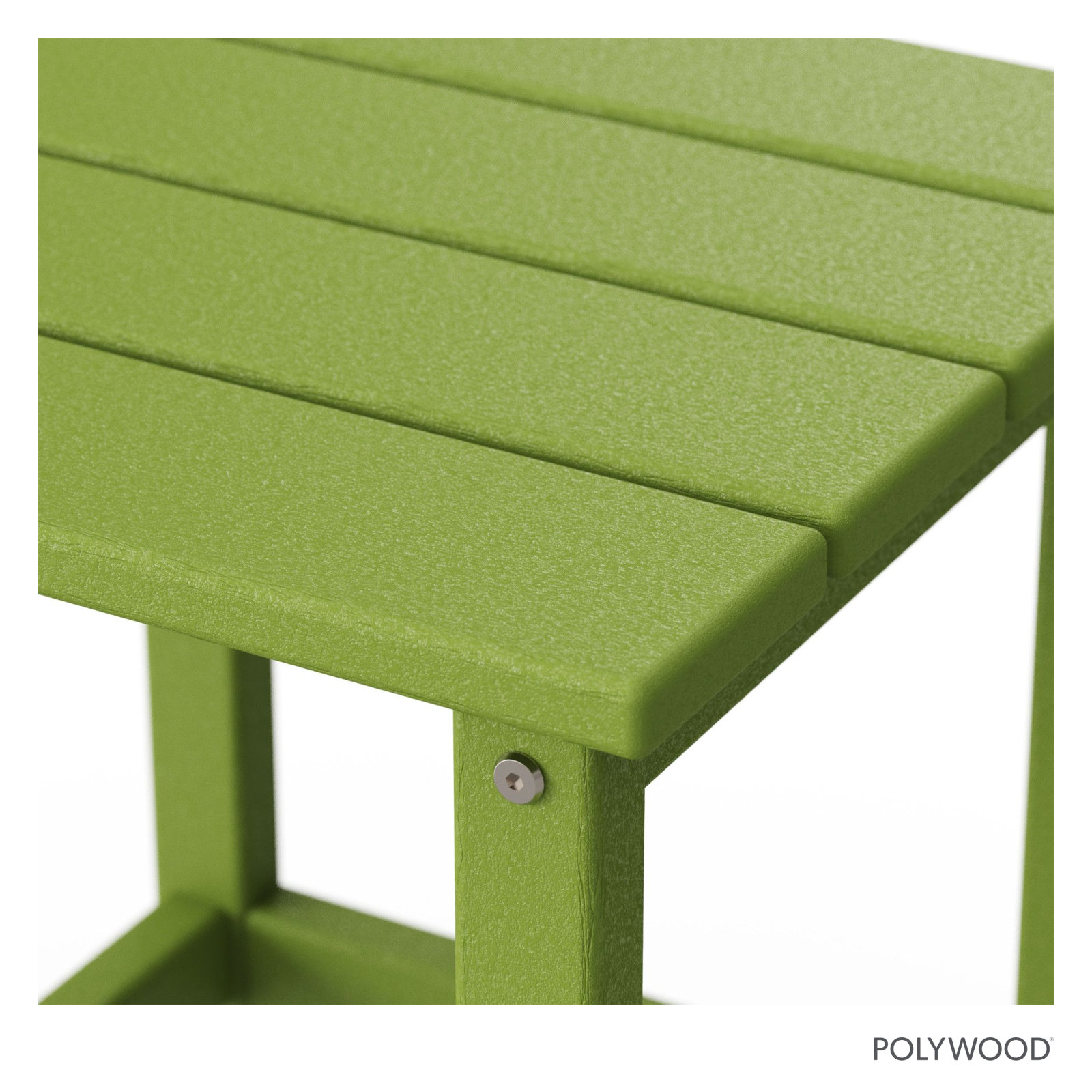 POLYWOOD® Long Island 15" Patio Side Table, Lime