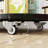 3-Tier Bar Cart with Rack & Glass Holder, 360° Rotating Rolling Serving Cart with MDF Shelves