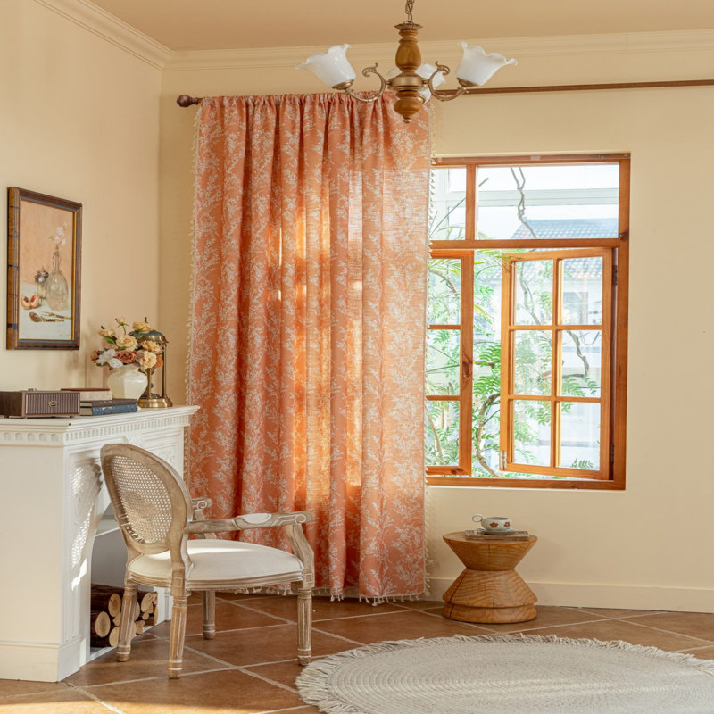 Rideau imprimé polyester, 52" W x 63" L