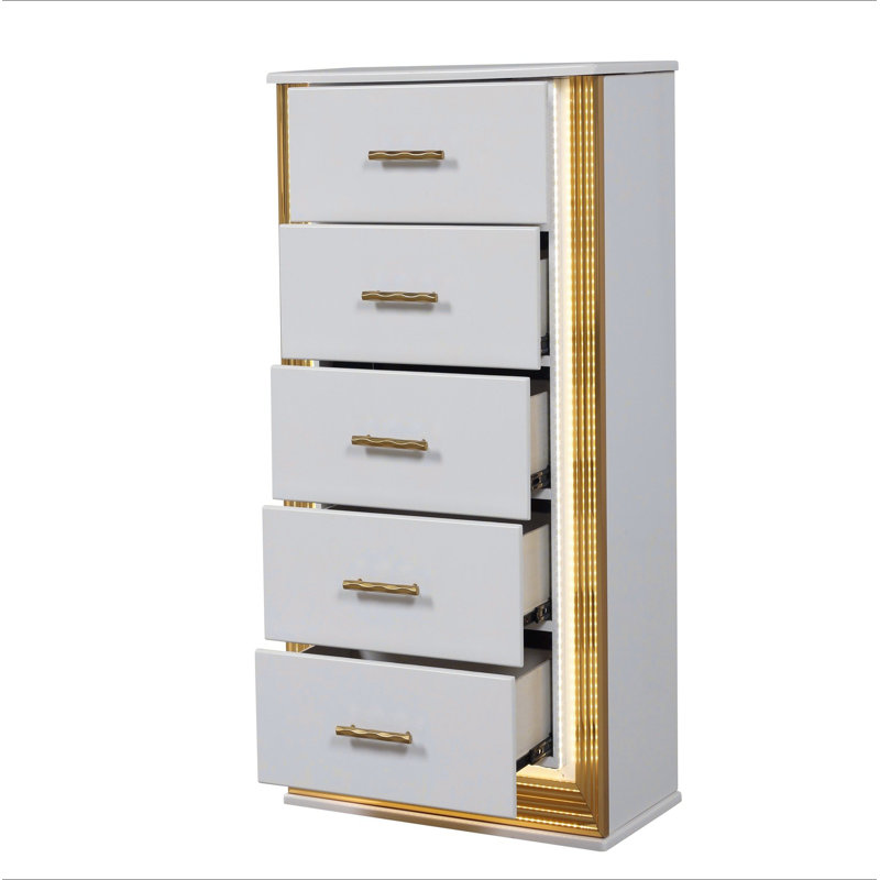 Commode 5 tiroirs de style contemporain Obsession