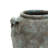 Vintage Blue Brown Glazed Amphora Vase with Handles, Rustic Textured Decorative Vase, 12.6" Tall-2034662712