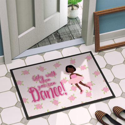Non-Slip Floral Outdoor Doormat