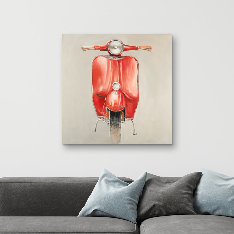 Small moped - 32"x32" art on canvas