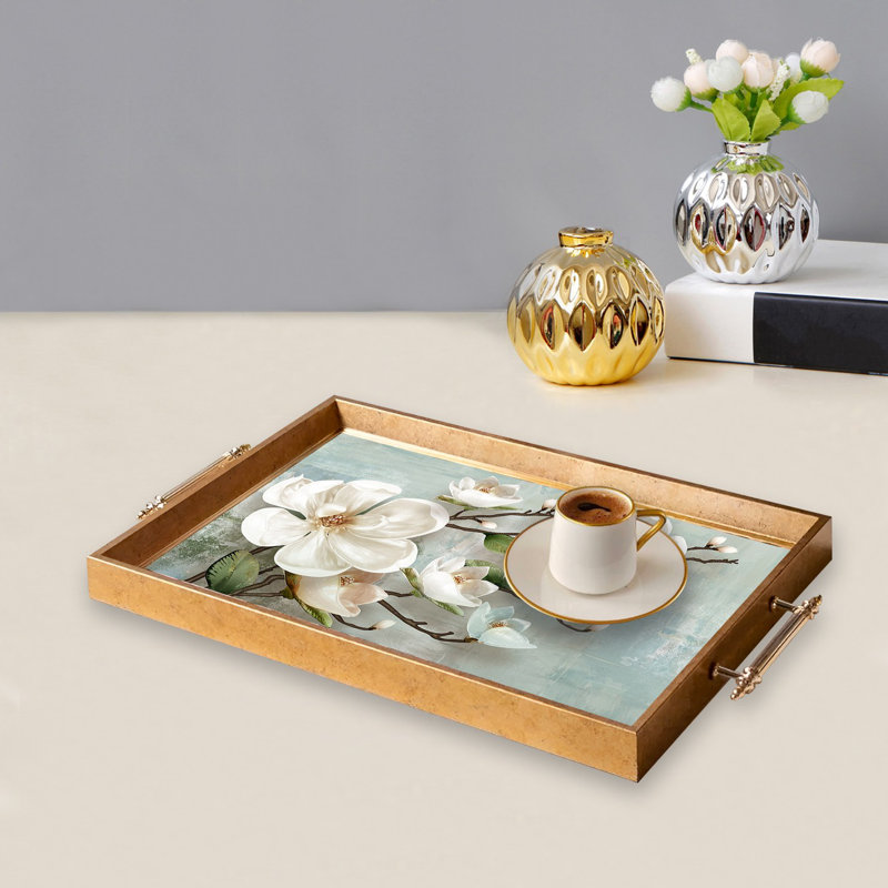 Elegant Glass Tray, 19.7 x 11.4 x 1.4 inches | 100% Durable Glass Construction | Easy to Clean with Damp Cloth | Ideal for Serving, Decorative Display, and Organizing | Stylish Addition to Home Décor