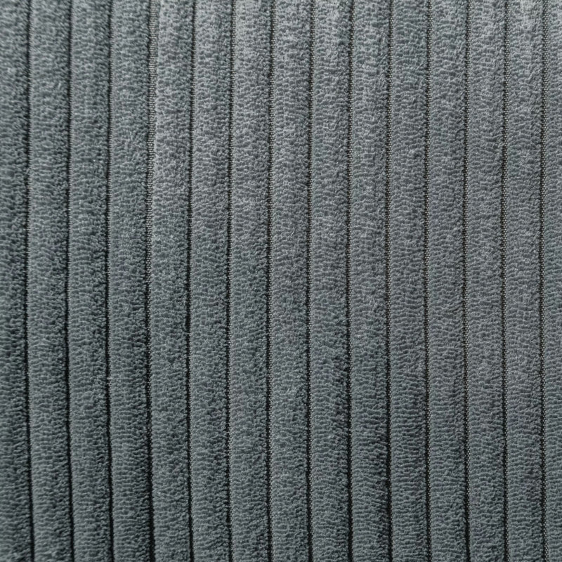 Ensemble modulaire en velours côtelé avec repose-pieds, Velours côtelé gris foncé