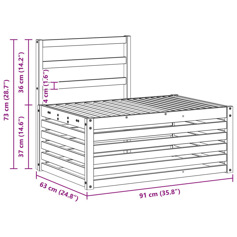 182.5 cm W Patio Sofa