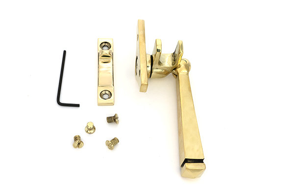 Avon Night-Vent Locking Fastener (Steel Window), Polished Brass