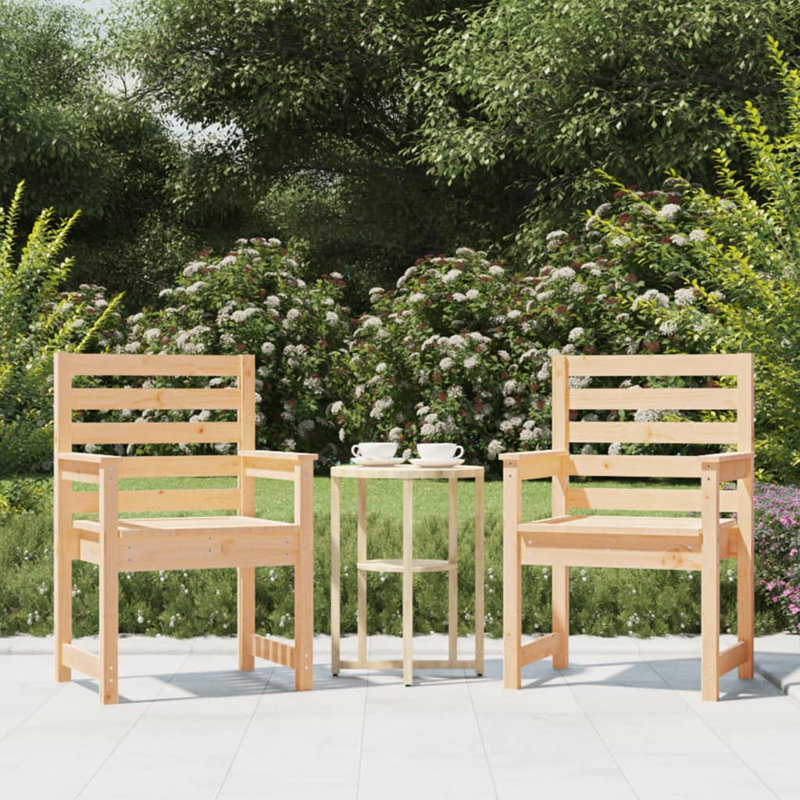 Laughry Patio Dining Armchair, Natural Pine