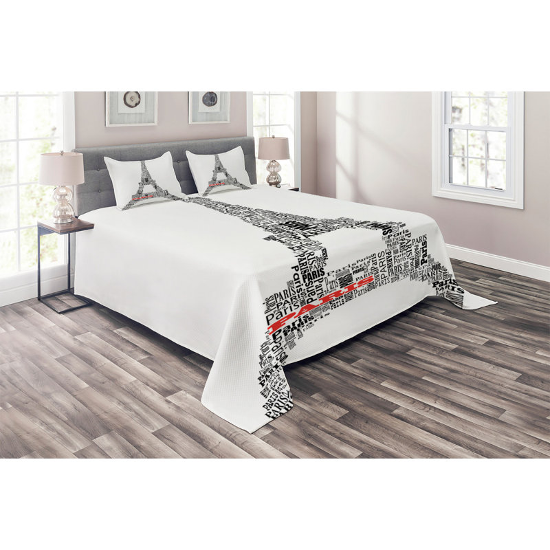 Eclectic Coverlet, Queen Bedspread + 2 Shams