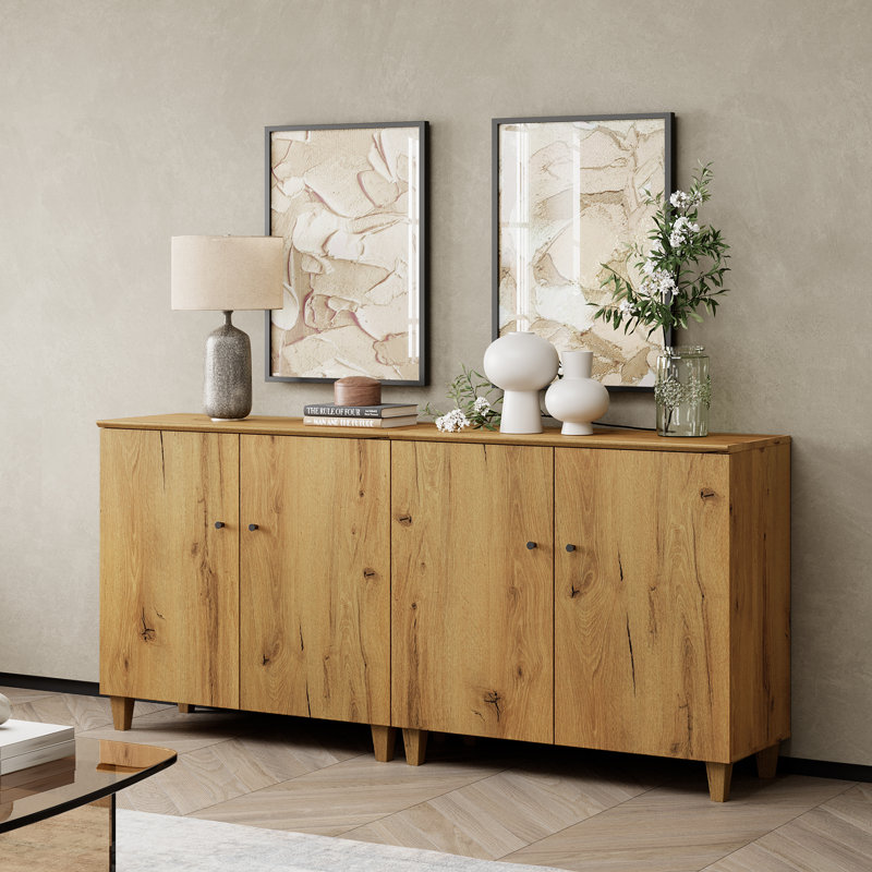 Buffet de 70,8 po de largeur, Brun chêne