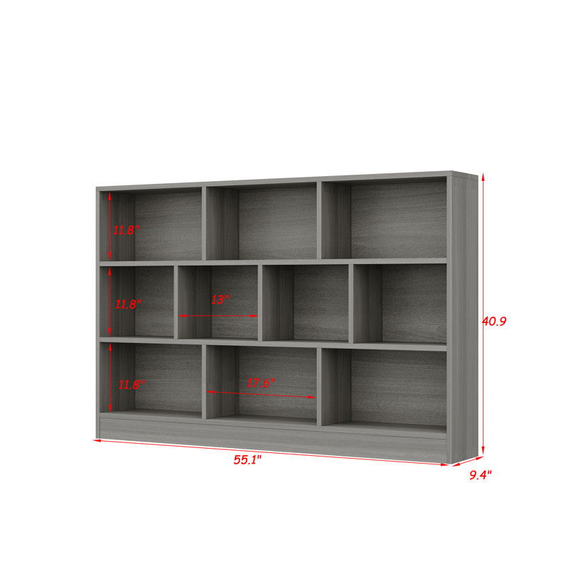 3-Layer Wooden Lattice Bookcase