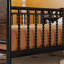 Metal Twin Bed Frame With Upholstered And Storage Headboard, Pull Out Shelves, Low - Profile Design, Black Size Platform Led , Shelves All Round Guardrails,-129957183